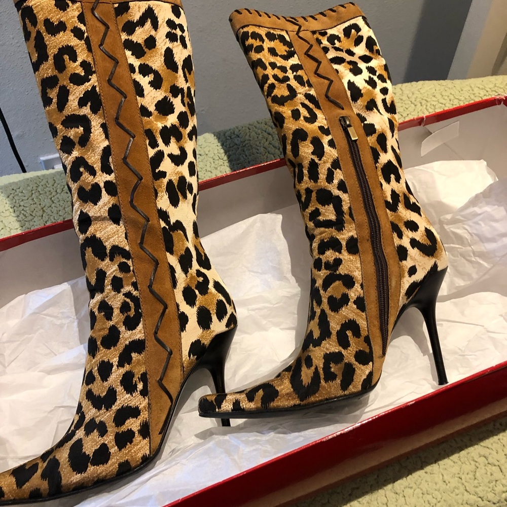 Casadei animal print boots